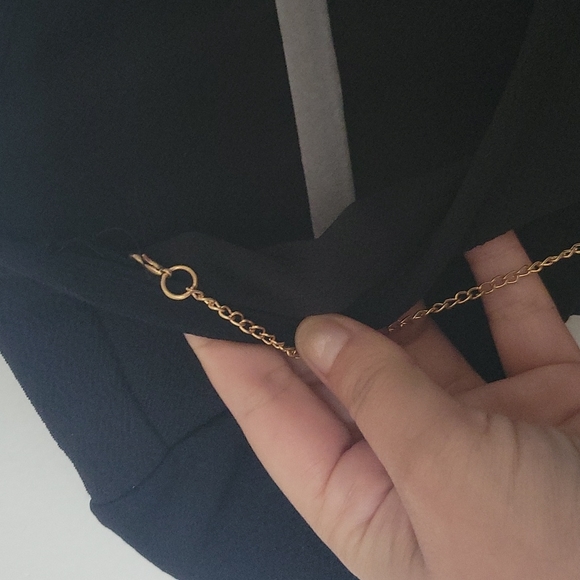 Dynamite fit and flare black dress with removable chain in size medium - Picture 3 of 5